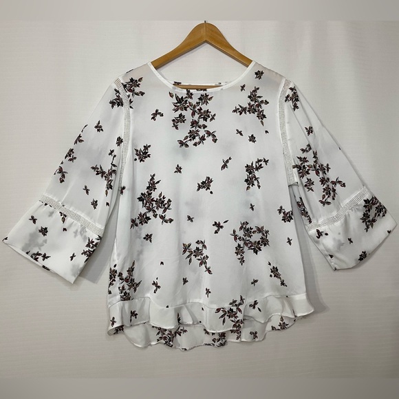 Apt. 9 White Floral Blouse - Picture 1 of 6